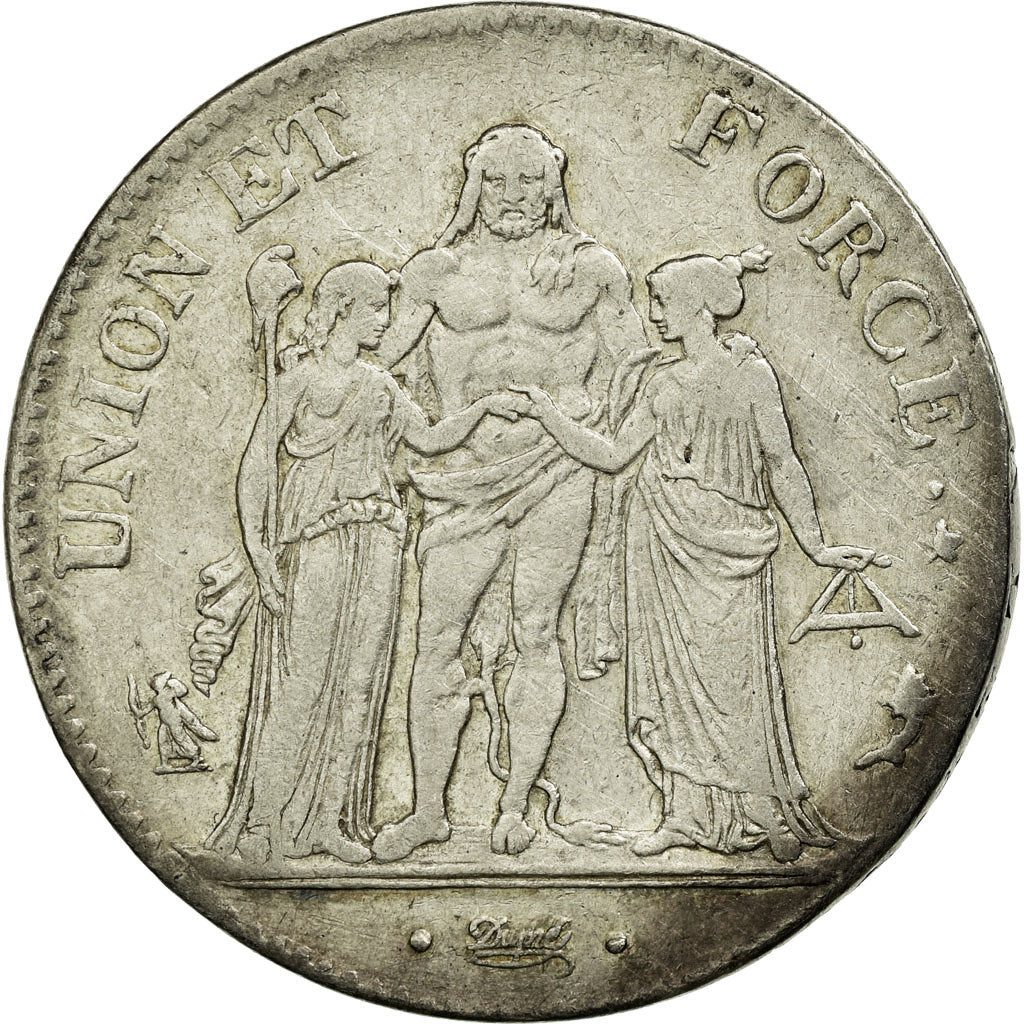 Coin, France, Union et Force, 5 Francs, AN 4, Paris, VF(30-35), Silver