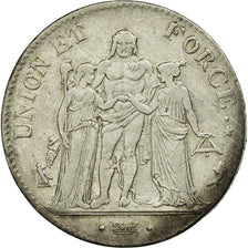 Coin, France, Union et Force, 5 Francs, AN 4, Paris, VF(30-35), Silver
