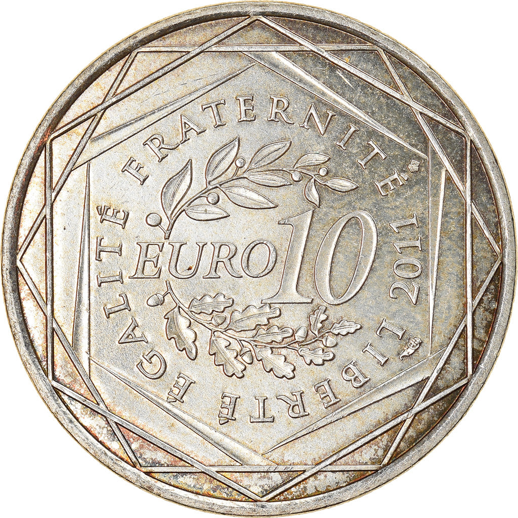France, 10 Euro, Haute Normandie, 2011, Paris, SUP+, Argent, KM:1738