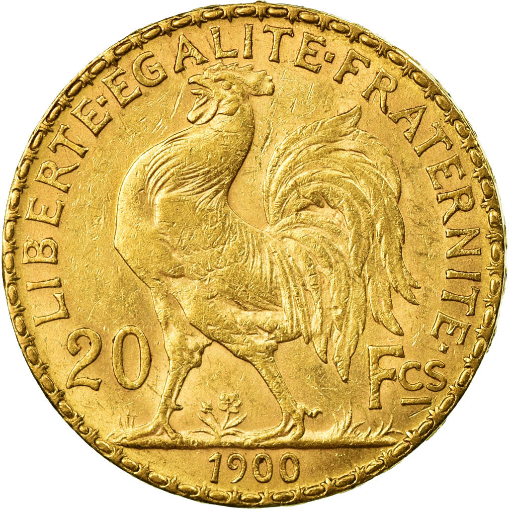 Coin, France, Marianne, 20 Francs, 1900, Paris, AU(55-58), Gold, KM:847