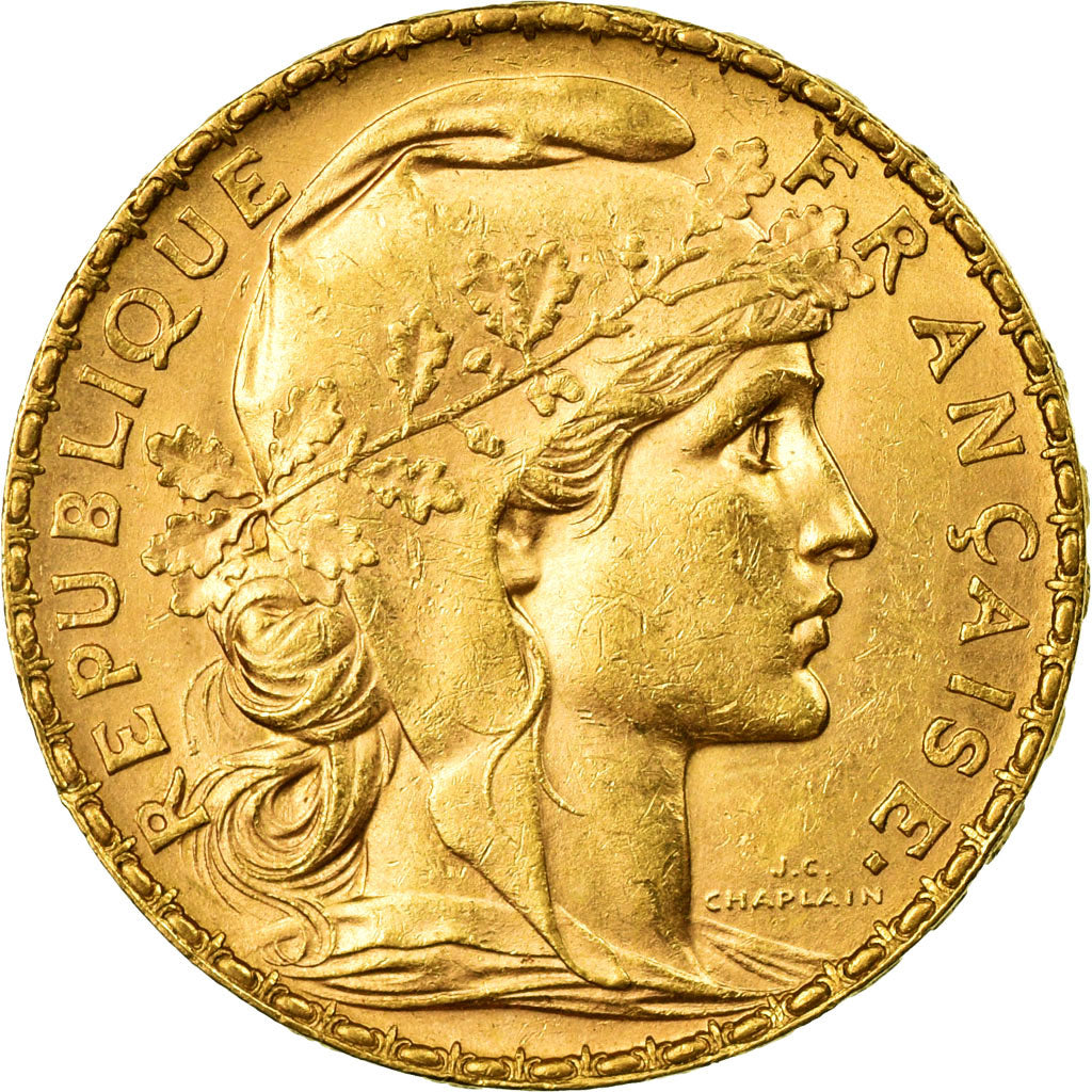 Moneda, Francia, Marianne, 20 Francs, 1903, Paris, EBC, Oro, KM:847