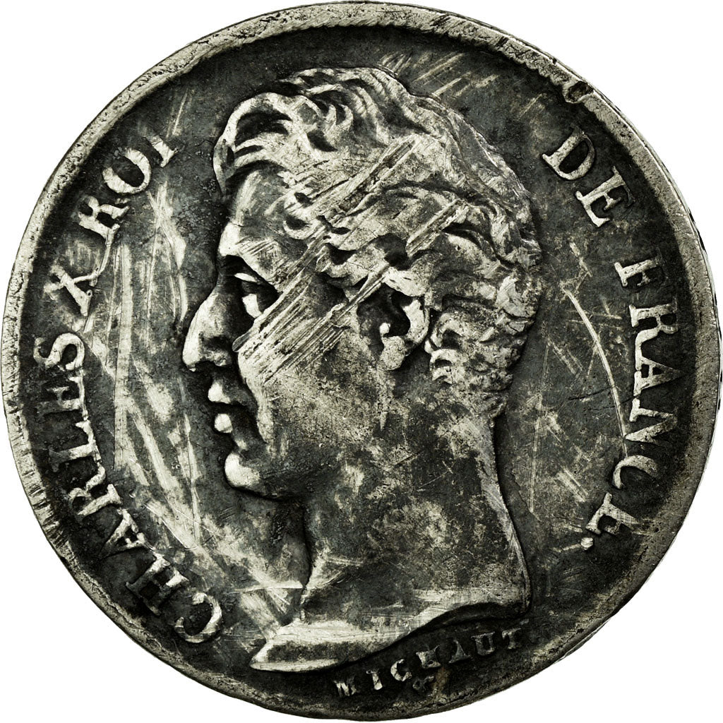 Coin, France, Charles X, Franc, 1826, Perpignan, VF(20-25), Silver, KM:724.11