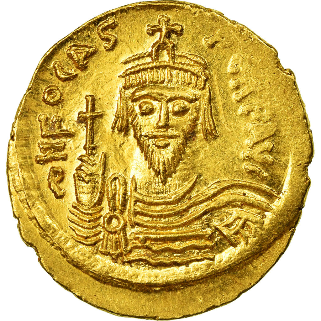 Coin, Phocas, Solidus, 602-610, Constantinople, VF(30-35), Gold, Sear:620