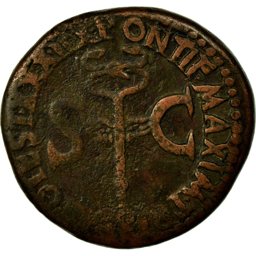 Münze, Tiberius, As, Rome, S+, Kupfer, RIC:53