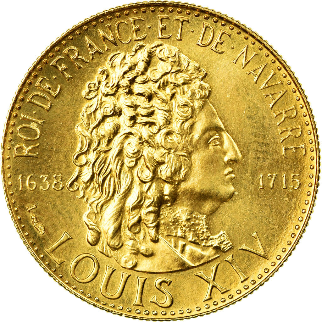 France, Medal, Louis XIV, 1980, MS(63), Gold