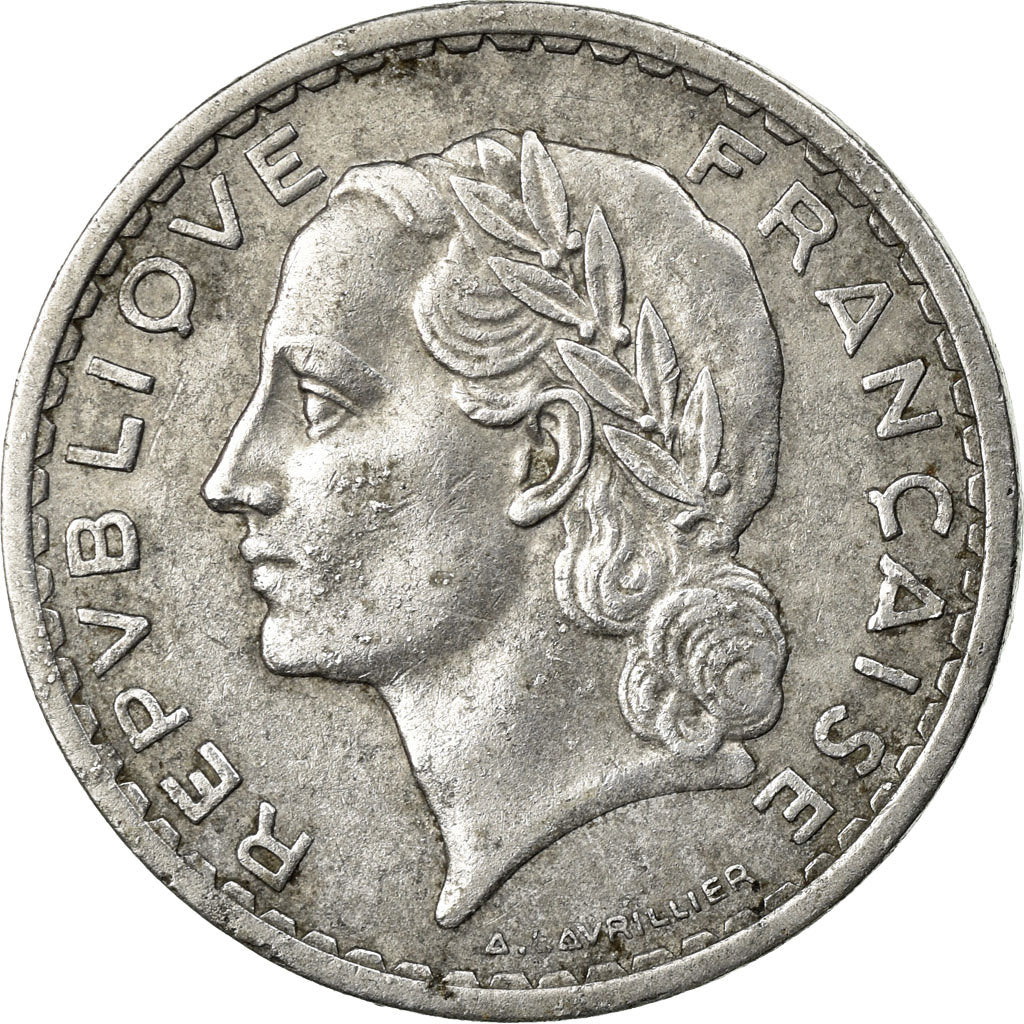 Münze, Frankreich, Lavrillier, 5 Francs, 1952, Paris, SS, Aluminium, KM:888b.1