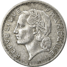 Münze, Frankreich, Lavrillier, 5 Francs, 1952, Paris, SS, Aluminium, KM:888b.1