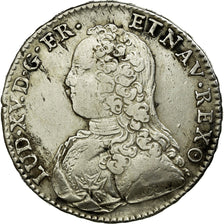 Moeda, França, Louis XV, 1/2 Écu aux branches d'olivier, 1/2 ECU, 44 Sols