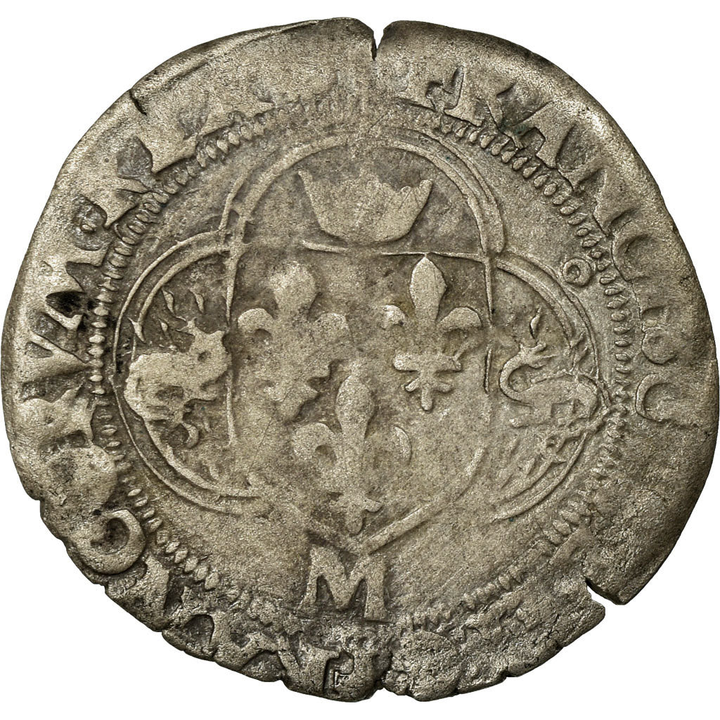 Monnaie, France, François Ier, Douzain, Douzain à la salamandre, Toulouse