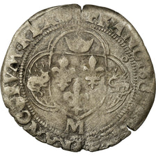 Monnaie, France, François Ier, Douzain, Douzain à la salamandre, Toulouse