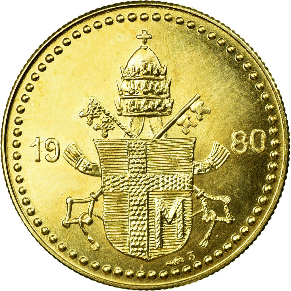 Vatican, Medal, Jean-Paul II, Religions & beliefs, 1980, MS(63), Gold