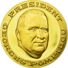 France, Medal, Georges Pompidou, Politics, Society, War, MS(63), Gold