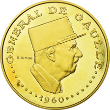 Coin, Chad, 10000 Francs, 1960, MS(63), Gold, KM:11