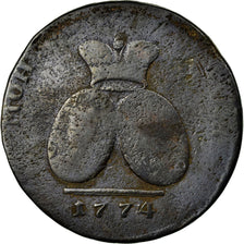 Coin, MOLDAVIA & WALLACHEA, 2 Para 3 Kopeck, 1774, F(12-15), Bronze, KM:3