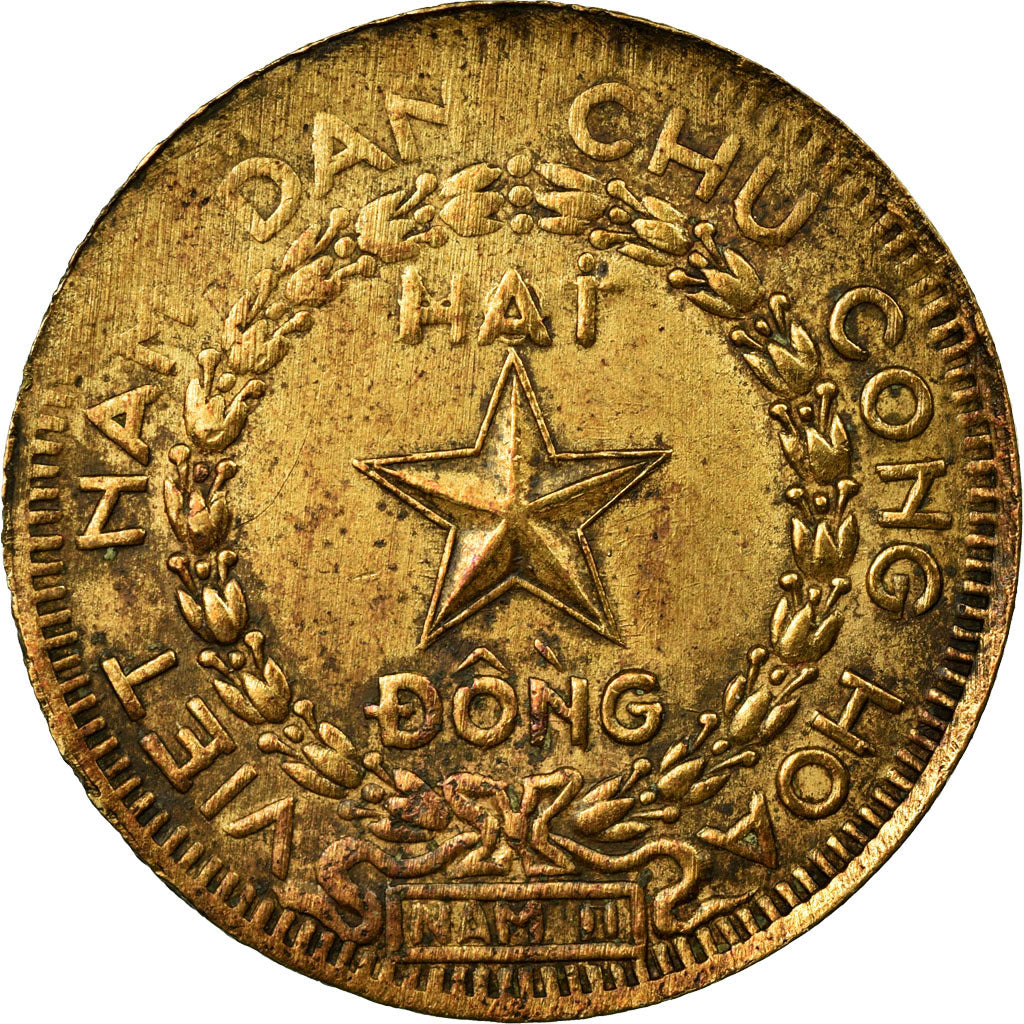 Coin, Vietnam, 2 Dông, 1946, VF(30-35), Bronze, KM:4