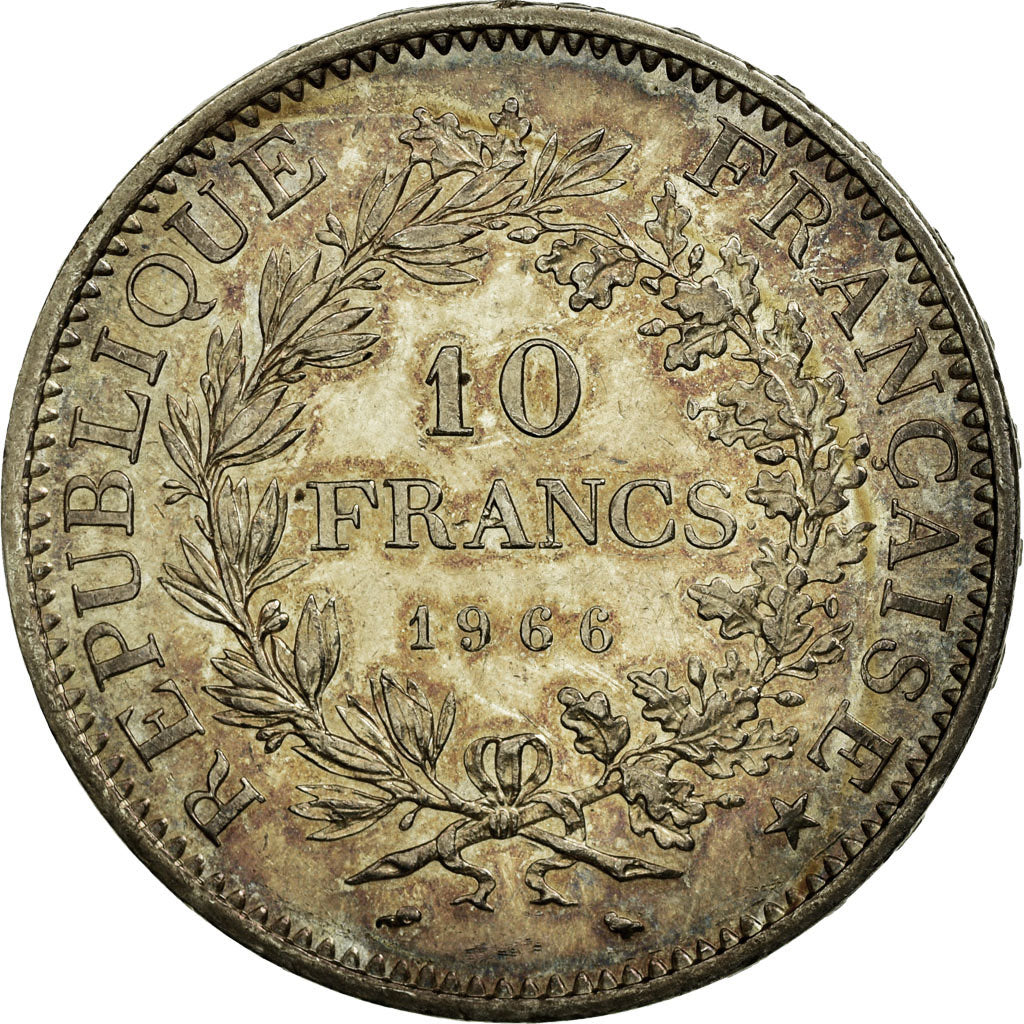 Coin, France, Hercule, 10 Francs, 1966, Paris, AU(55-58), Silver, KM:932