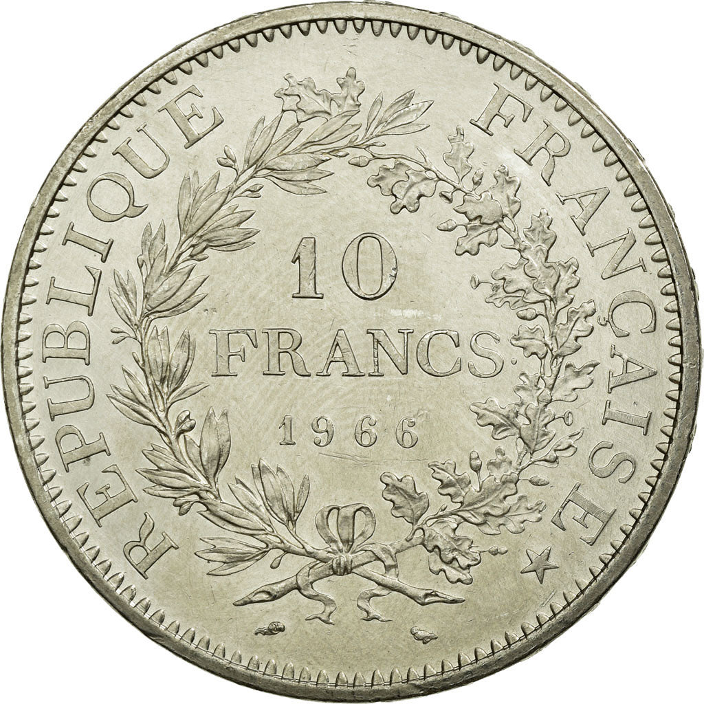 Coin, France, Hercule, 10 Francs, 1966, Paris, AU(55-58), Silver, KM:932