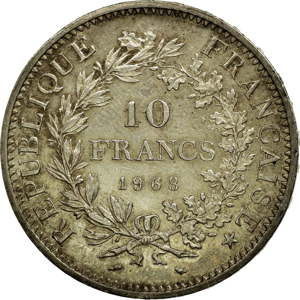 Coin, France, Hercule, 10 Francs, 1968, Paris, AU(55-58), Silver, KM:932