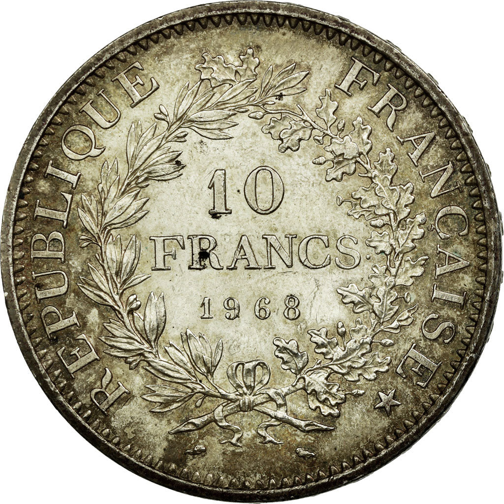 Coin, France, Hercule, 10 Francs, 1968, Paris, AU(55-58), Silver, KM:932