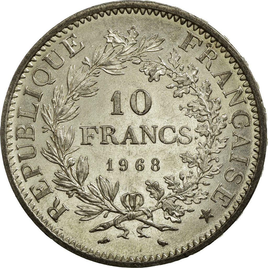 Coin, France, Hercule, 10 Francs, 1968, Paris, AU(55-58), Silver, KM:932