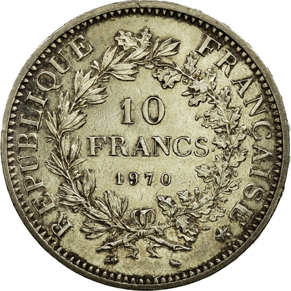 Coin, France, Hercule, 10 Francs, 1970, Paris, AU(55-58), Silver, KM:932