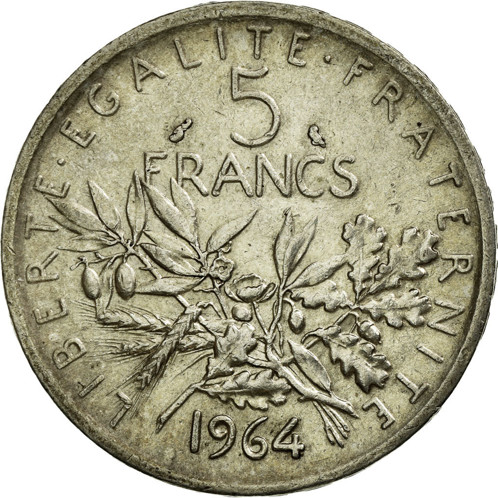 Coin, France, Semeuse, 5 Francs, 1964, Paris, AU(50-53), Silver, KM:926