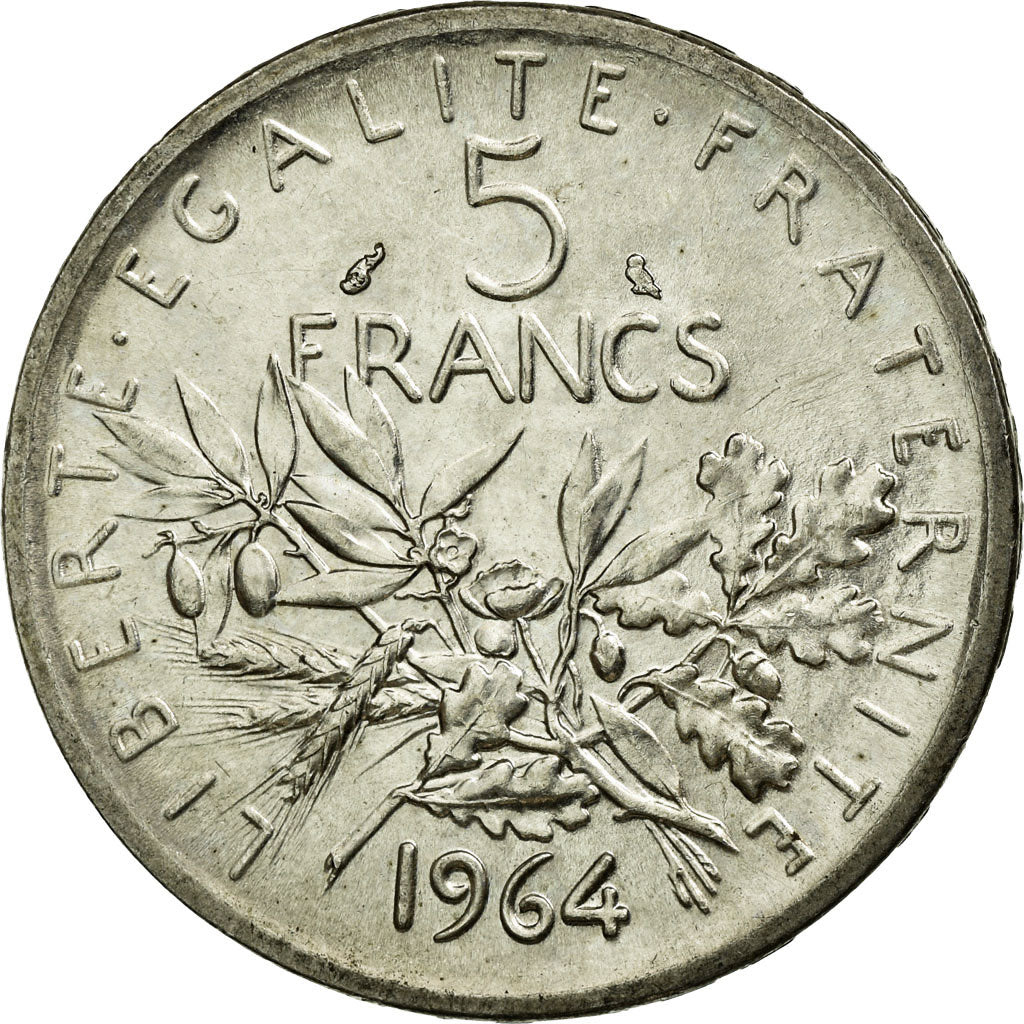 Coin, France, Semeuse, 5 Francs, 1964, Paris, AU(50-53), Silver, KM:926