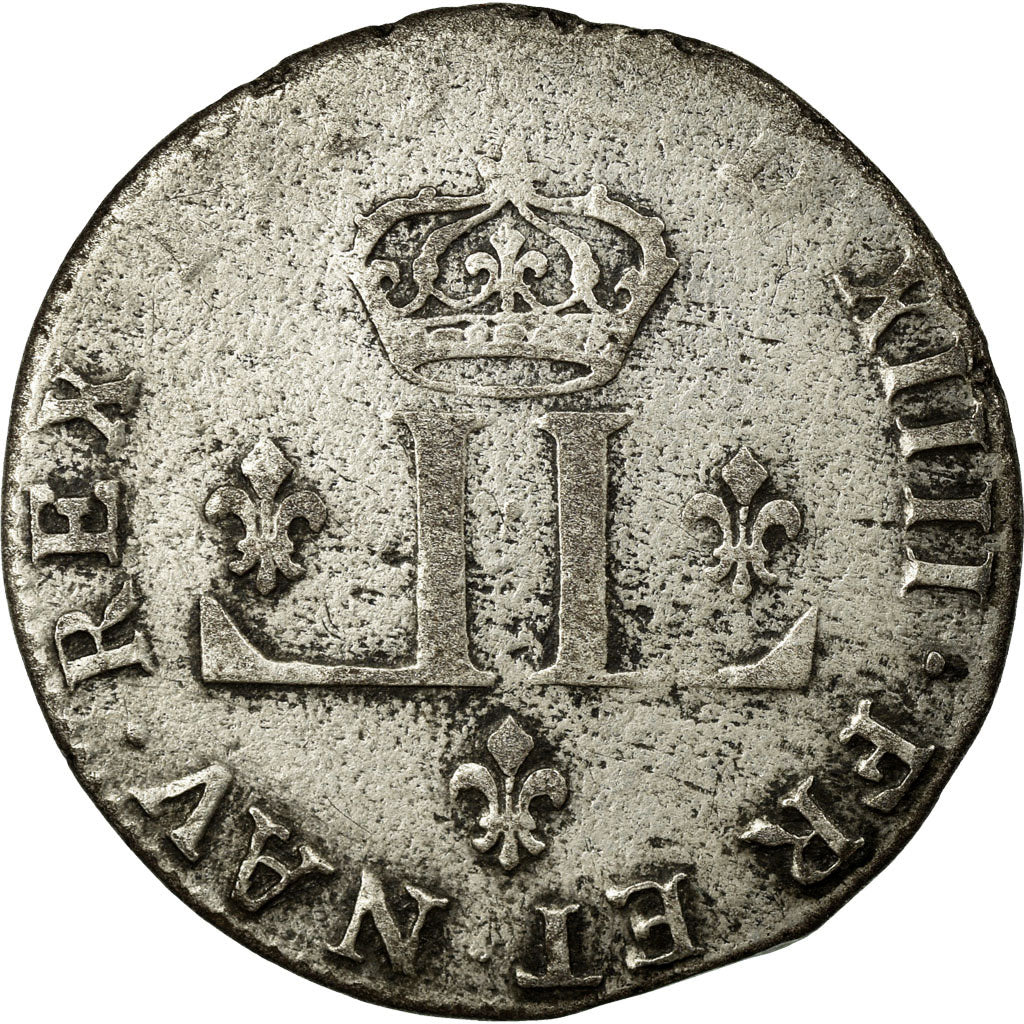 Coin, France, Louis XIV, XXX Deniers aux 2 L couronnés, 30 Deniers, Lyons