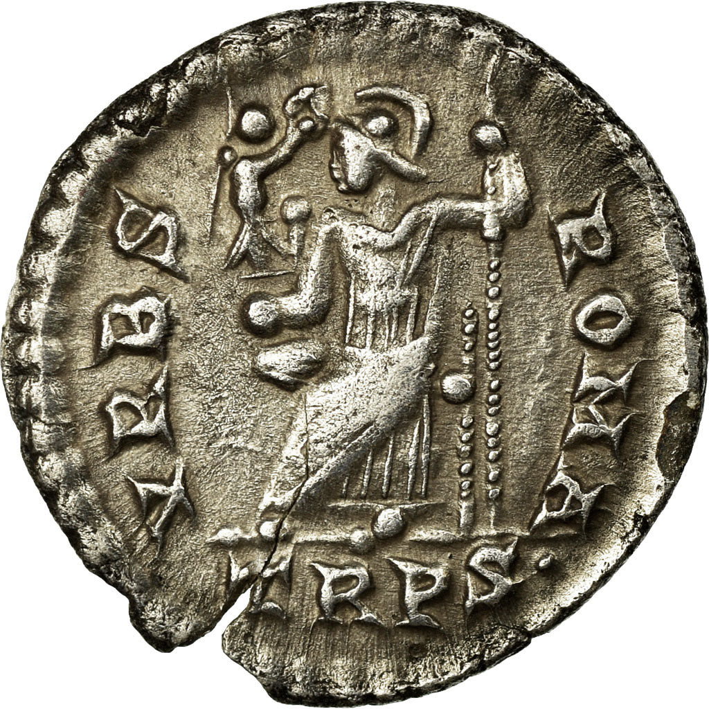 Monnaie, Gratien, Silique, 367-375, Trèves, TTB+, Argent, RIC:27