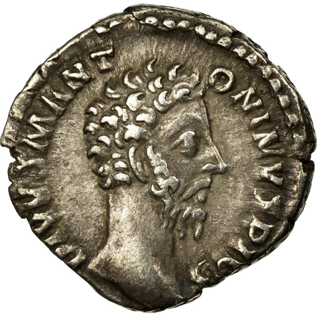 Coin, Marcus Aurelius, Denarius, 180, Roma, EF(40-45), Silver, RIC:272
