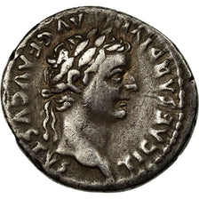 Coin, Tiberius, Denarius, Lyons, AU(50-53), Silver, RIC:26