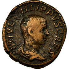Coin, Philip II, Sestertius, 247-249, Rome, VF(30-35), Copper, RIC:256a