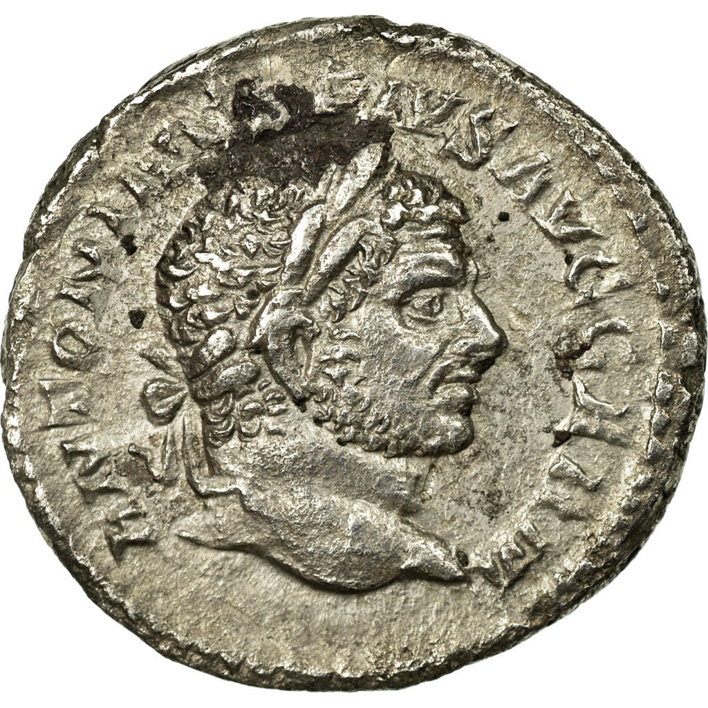 Coin, Caracalla, Denarius, 216, Rome, AU(50-53), Silver, RIC:280c