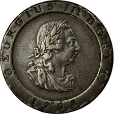 Coin, Isle of Man, 1/2 Penny, 1798, EF(40-45), Copper, KM:10