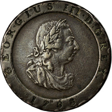 Moneda, Isla de Man, 1/2 Penny, 1798, MBC, Cobre, KM:10