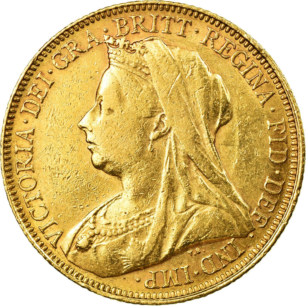 Coin, Australia, Victoria, Sovereign, 1900, Sydney, VF(30-35), Gold, KM:13