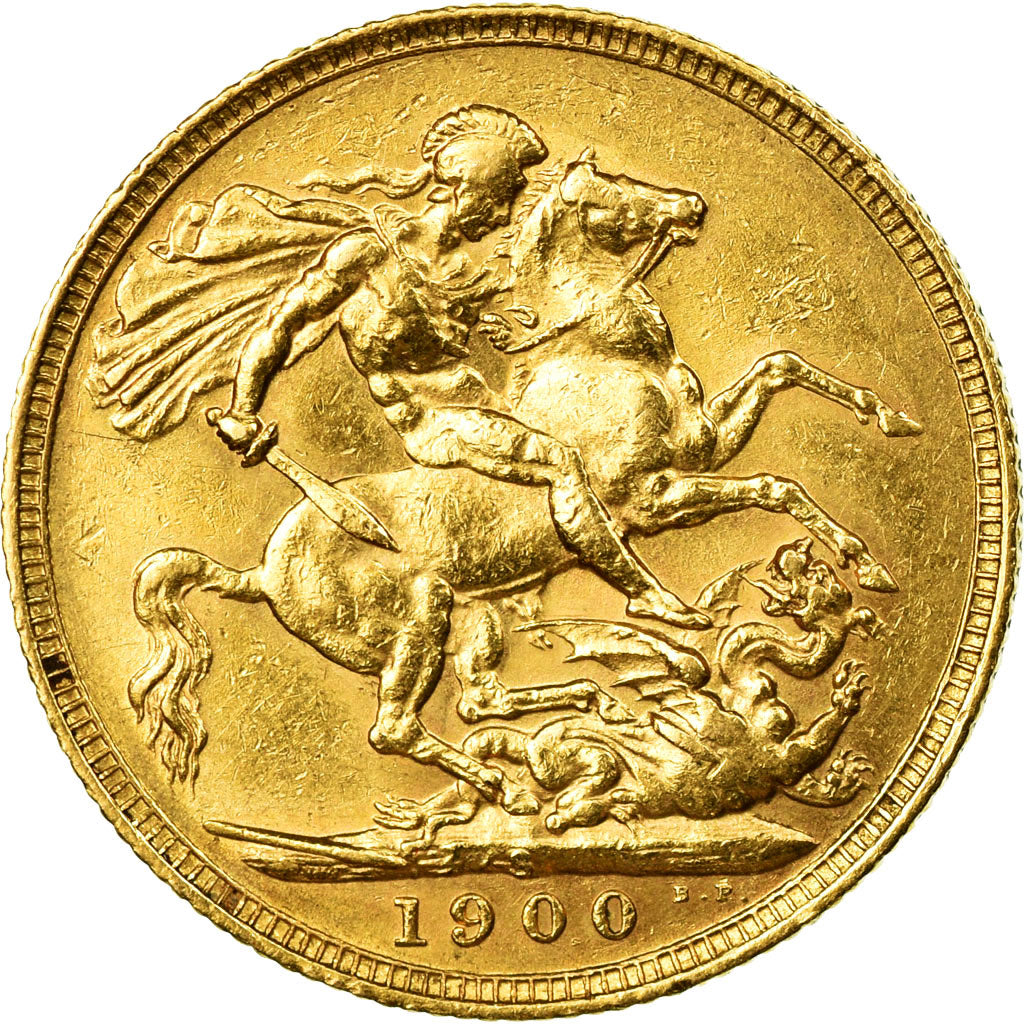 Coin, Australia, Victoria, Sovereign, 1900, Sydney, VF(30-35), Gold, KM:13