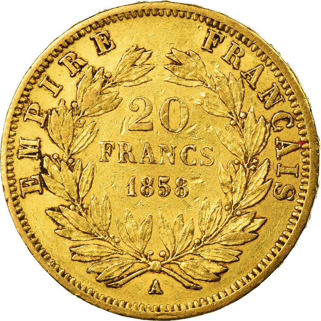 Monnaie, France, Napoleon III, Napoléon III, 20 Francs, 1858, Paris, TB+, Or