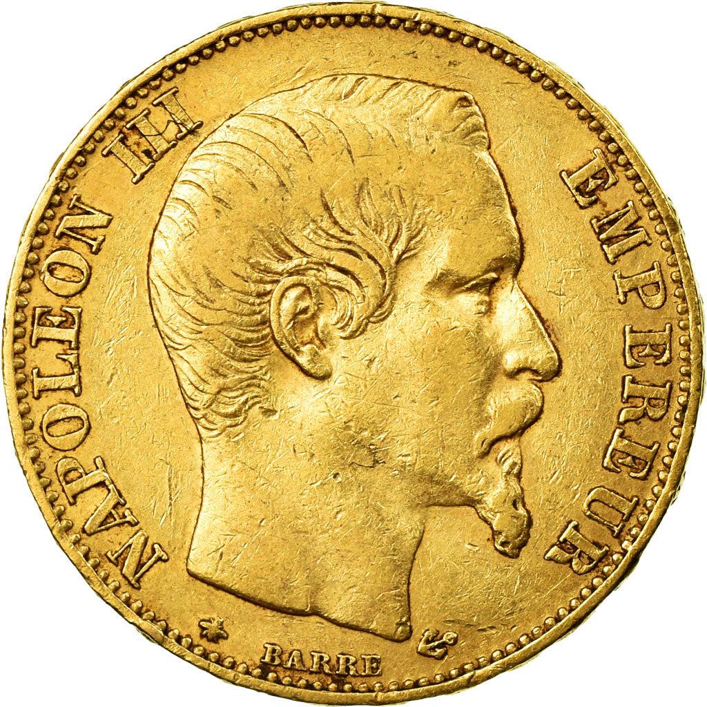 Coin, France, Napoleon III, Napoléon III, 20 Francs, 1855, Strasbourg