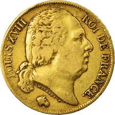 Monnaie, France, Louis XVIII, Louis XVIII, 20 Francs, 1819, Paris, TB+, Or