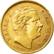 Monnaie, Serbie, Milan I, 10 Dinara, 1882, TTB+, Or, KM:16