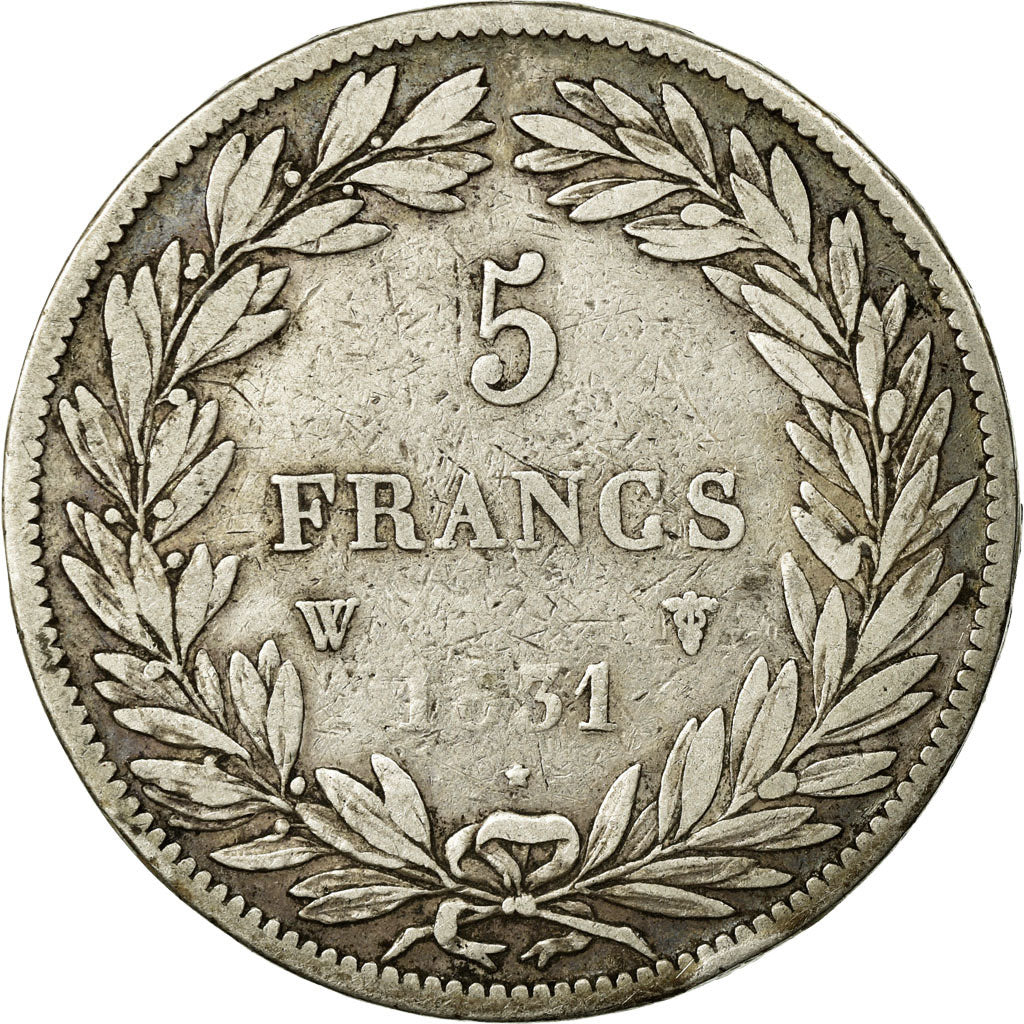 Monnaie, France, Louis-Philippe, 5 Francs, 1831, Lille, TB, Argent