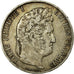 Coin, France, Louis-Philippe, 5 Francs, 1844, Strasbourg, EF(40-45), Silver