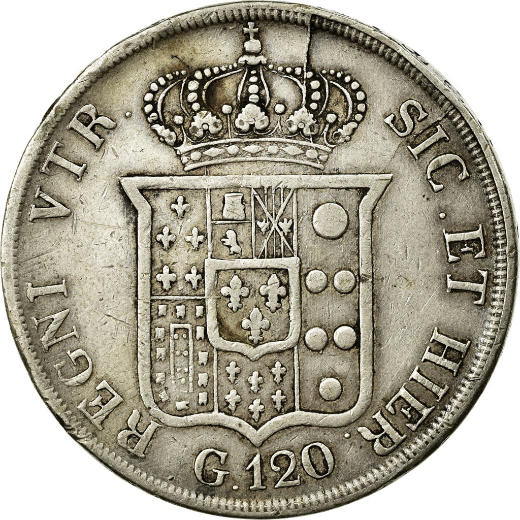 Monnaie, États italiens, NAPLES, Ferdinando II, 120 Grana, 1836, TB+, Argent