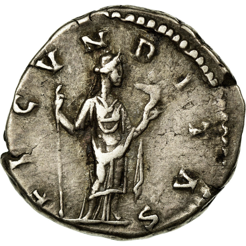 Coin, Faustina II, Denarius, 163, Rome, EF(40-45), Silver, RIC:677