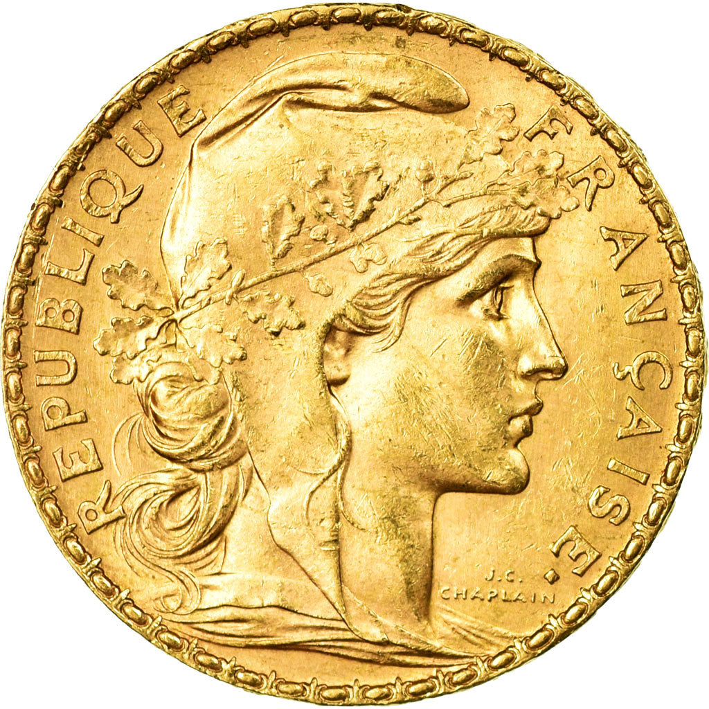 Coin, France, Marianne, 20 Francs, 1902, AU(50-53), Gold, KM:847, Gadoury:1064