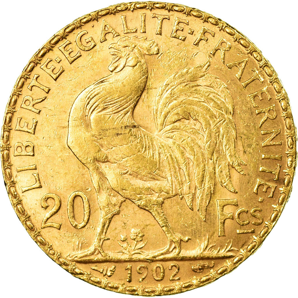Coin, France, Marianne, 20 Francs, 1902, AU(50-53), Gold, KM:847, Gadoury:1064