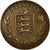 Moneda, Guernsey, 8 Doubles, 1914, Heaton, Birmingham, EBC, Bronce, KM:14