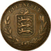 Moneta, Guernsey, 8 Doubles, 1914, Heaton, Birmingham, AU(55-58), Bronze, KM:14