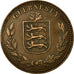 Coin, Guernsey, 8 Doubles, 1914, Heaton, Birmingham, AU(55-58), Bronze, KM:14